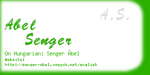 abel senger business card