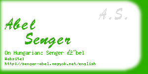 abel senger business card